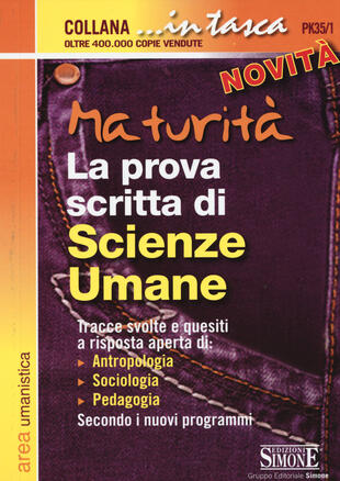 copertina Maturità. La prova scritta di scienze umane