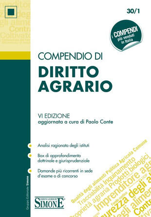 copertina Compendio di diritto agrario