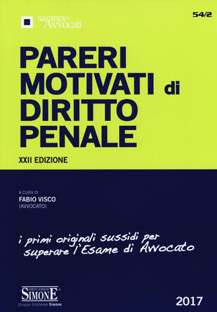 copertina Pareri motivati di diritto penale