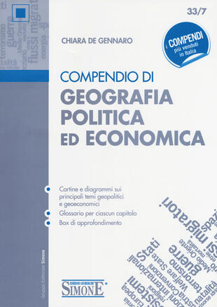 copertina Compendio di geografia politica ed economica