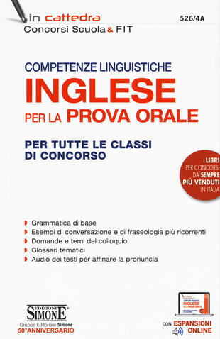 copertina Competenze linguistiche. Inglese per la prova orale. Per tutte le classi di concorso. Con espansione online