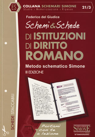 copertina Schemi &amp; schede di istituzioni di diritto romano