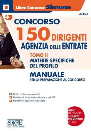 copertina Concorso 150 dirigenti Agenzia delle Entrate. Manuale per la preparazione al concorso