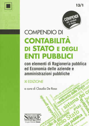 copertina Compendio di contabilità di Stato e degli enti pubblici con elementi di ragioneria pubblica ed economia delle aziende e amministrazioni pubbliche
