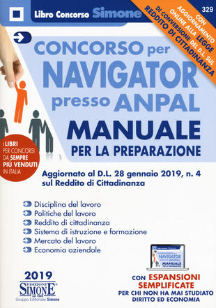 copertina Concorso per Navigator presso Anpal. Manuale per la preparazione. Con espansione online