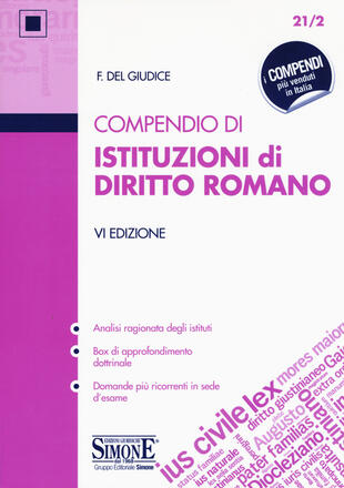 copertina Compendio di istituzioni di diritto romano. Con Contenuto digitale per download e accesso on line