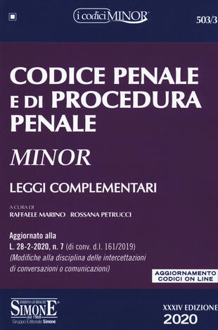 copertina Codice penale e di procedura penale. Leggi complementari. Con aggiornamento online