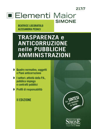 copertina Trasparenza e anticorruzione nelle pubbliche amministrazioni
