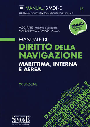 copertina Manuale di diritto della navigazione marittima, interna e aerea