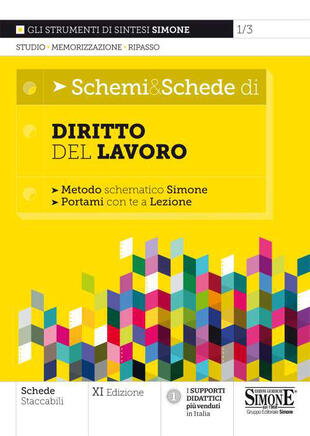 copertina Schemi & schede di diritto del lavoro. Metodo schematico Simone
