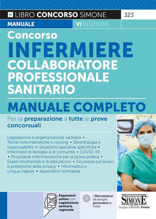 copertina Concorso infermiere collaboratore professionale sanitario. Manuale completo. Con espansione online