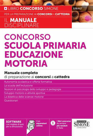copertina Concorso scuola primaria educazione motoria. Manuale completo di preparazione ai concorsi a cattedra. Con espansione online