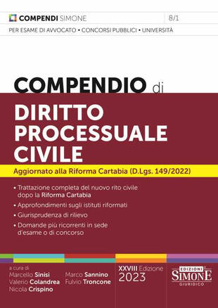 copertina Compendio di diritto processuale civile