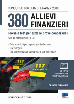 copertina Concorso Guardia di Finanza 2018. 380 allievi finanzieri. Teoria e test per tutte le prove concorsuali