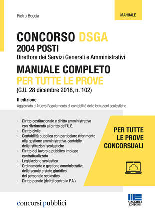 copertina Concorso DSGA. Manuale completo per tutte le prove