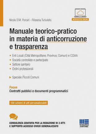 copertina Manuale teorico-pratico in materia di anticorruzione e trasparenza