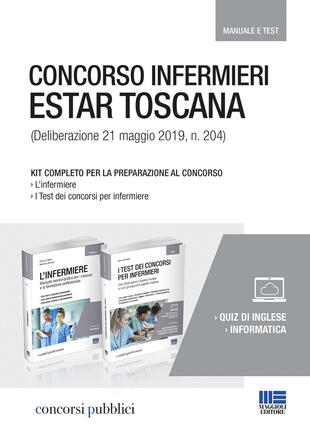 copertina Concorso infermieri ESTAR Toscana 2019. Kit completo per la preparazione al concorso