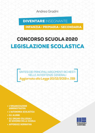 copertina Concorso scuola 2020. Legislazione scolastica