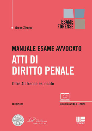 copertina Manuale esame avvocato. Atti di diritto penale