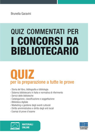 copertina Quiz commentati per i concorsi da bibliotecario. Quiz per la preparazione a tutte le prove