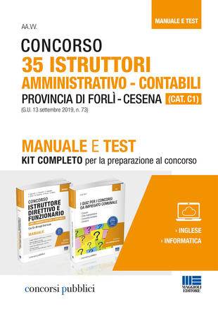 copertina Concorso 35 Istruttori amministrativo-contabili Provincia di Forlì-Cesena (CAT. C1)