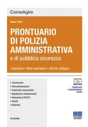 copertina Prontuario di polizia amministrativa e delle leggi di pubblica sicurezza