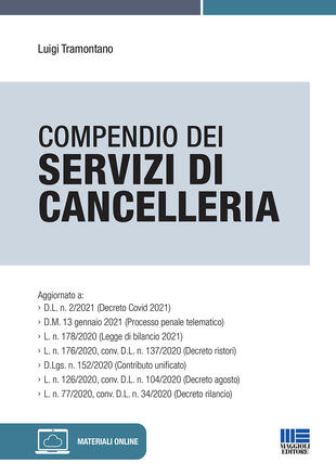 copertina Compendio dei servizi di cancelleria. Con espansione online