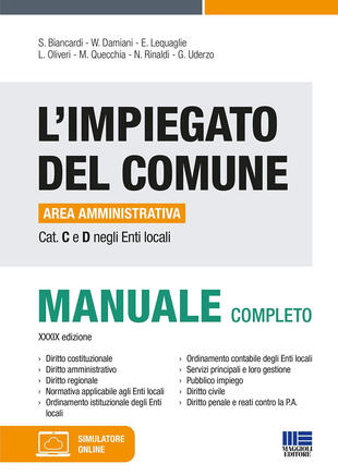 copertina L'impiegato del Comune. Area amministrativa Cat. C e D negli Enti locali. Manuale completo