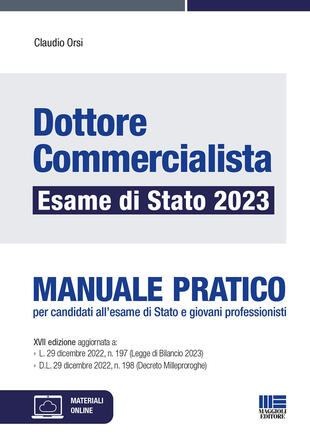 copertina Dottore commercialista. Esame di Stato 2023. Manuale pratico