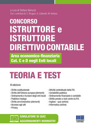 copertina Concorso istruttore e istruttore direttivo contabile Area economico-finanziaria Cat. C e D negli Enti locali. Teoria e test. Con software di simulazione