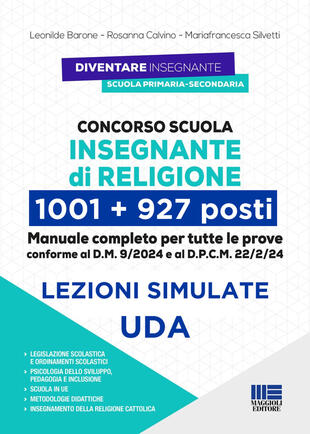 copertina Concorso Straordinario IRC Insegnante di Religione - 4500 + 1928 posti. Manuale completo per tutte le prove, conforme al D.M. 9/2024 e al D.P.C.M. 22/2/24. Con software di simulazione