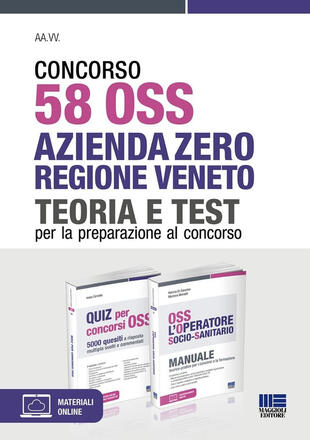copertina Concorso 58 OSS Azienda Zero Regione Veneto. Kit. Teoria e test per la preparazione al concorso