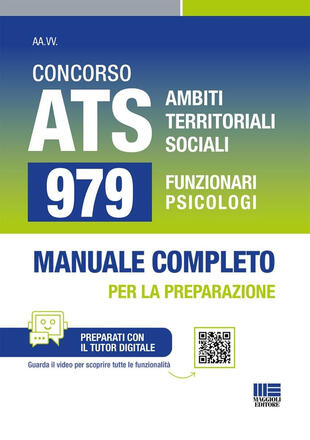 copertina Concorso ATS Ambiti Territoriali Sociali. 979 funzionari psicologi conforme al bando. Manuale completo per la preparazione. Con tutor digitale