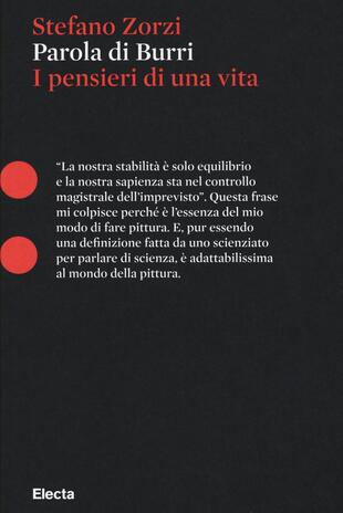 copertina Parola di Burri. I pensieri di una vita