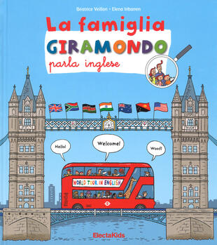 copertina La famiglia Giramondo parla inglese. Ediz. a colori