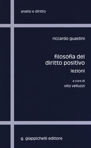 copertina Filosofia del diritto positivo. Lezioni