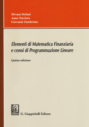 copertina Elementi di matematica finanziaria e cenni di programmazione lineare