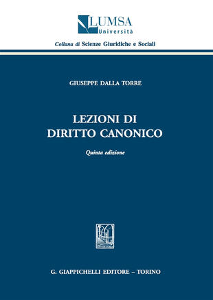 copertina Lezioni di diritto canonico
