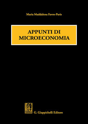 copertina Appunti di microeconomia