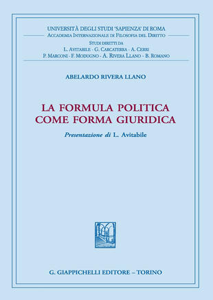 copertina La formula politica come forma giuridica