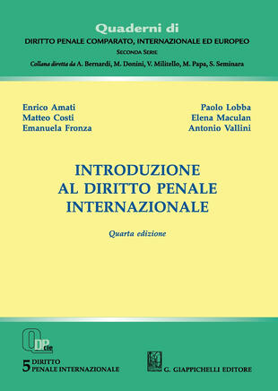 copertina Introduzione al diritto penale internazionale