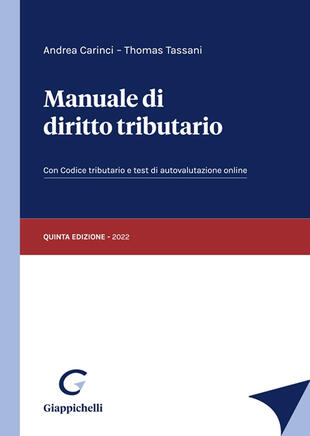 copertina Manuale di diritto tributario. Con Codice tributario. Con test di autovalutazione online