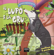copertina Il lupo e la gru... e altre favole. Esopo puzzle. Ediz. a colori