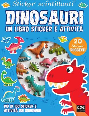 copertina Sticker 3D Dinosauri ne