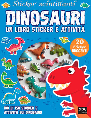copertina Sticker Scintillanti - Dinosauri