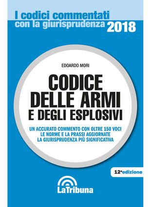 copertina Codice delle armi e degli esplosivi