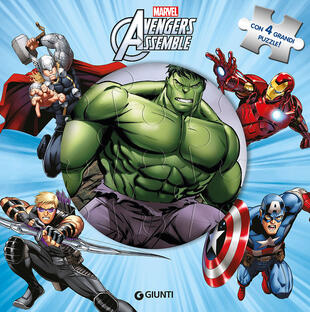 copertina Avengers assemble. Libro puzzle. Ediz. a colori