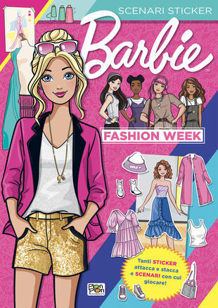 copertina Fashion week. Barbie. Scenari sticker. Ediz. a colori