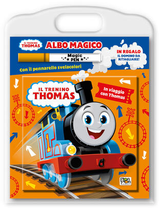 copertina In viaggio con Thomas. Il trenino Thomas. Albo magico. Ediz. a colori. Con pennarello svelacolori