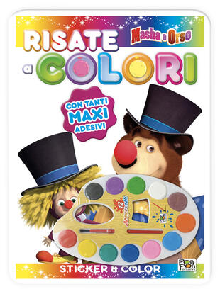 copertina Risate a colori. Masha e Orso. Ediz. a colori. Con acquerelli